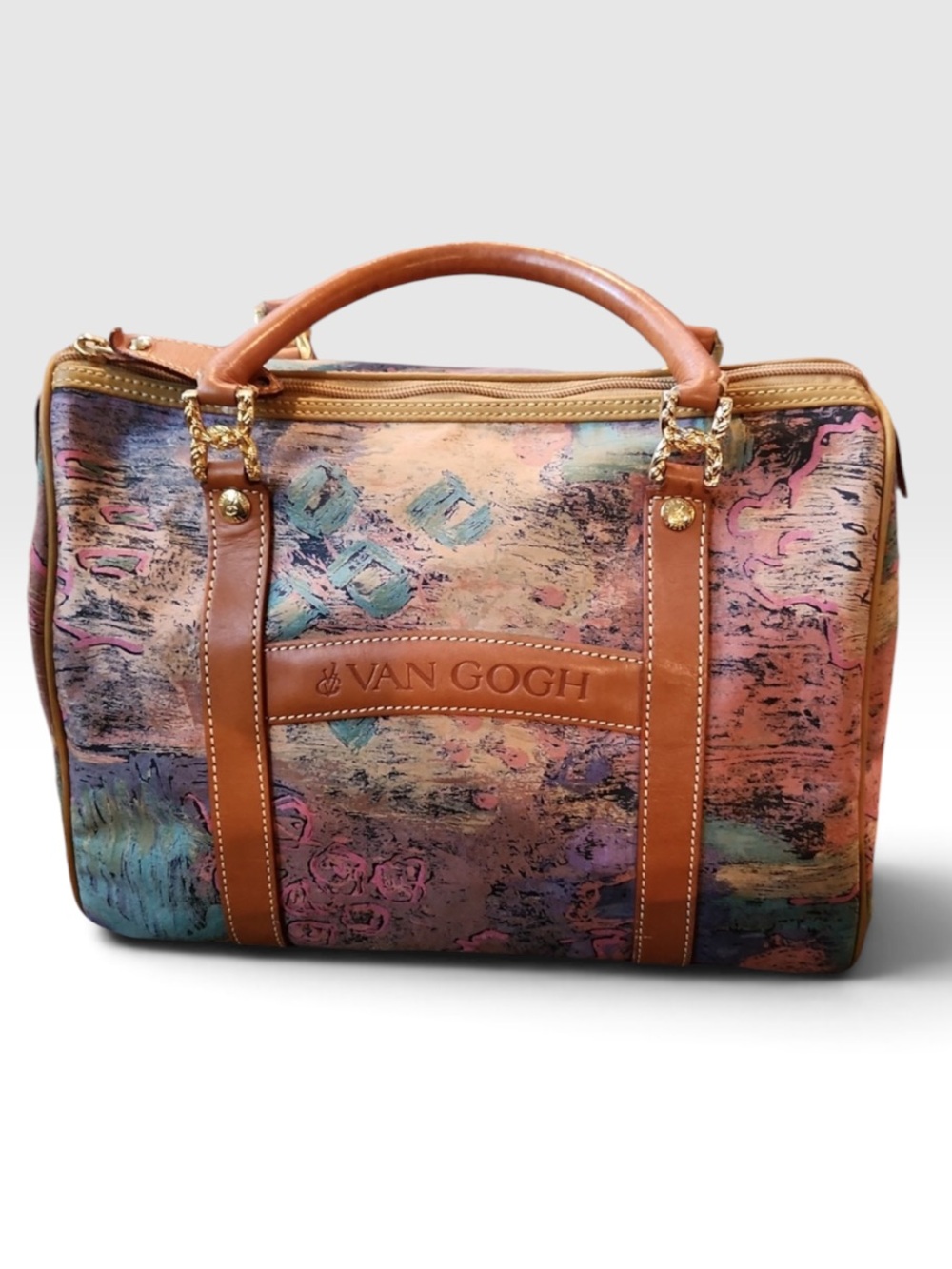 Vintage Vincent Van Gogh Paris Amsterdam Satchel with Lock